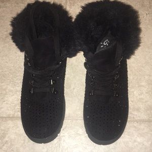 Girls Justice studded booties in good condition